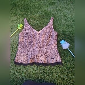 Elegant Black and Cream Lace Women's Top